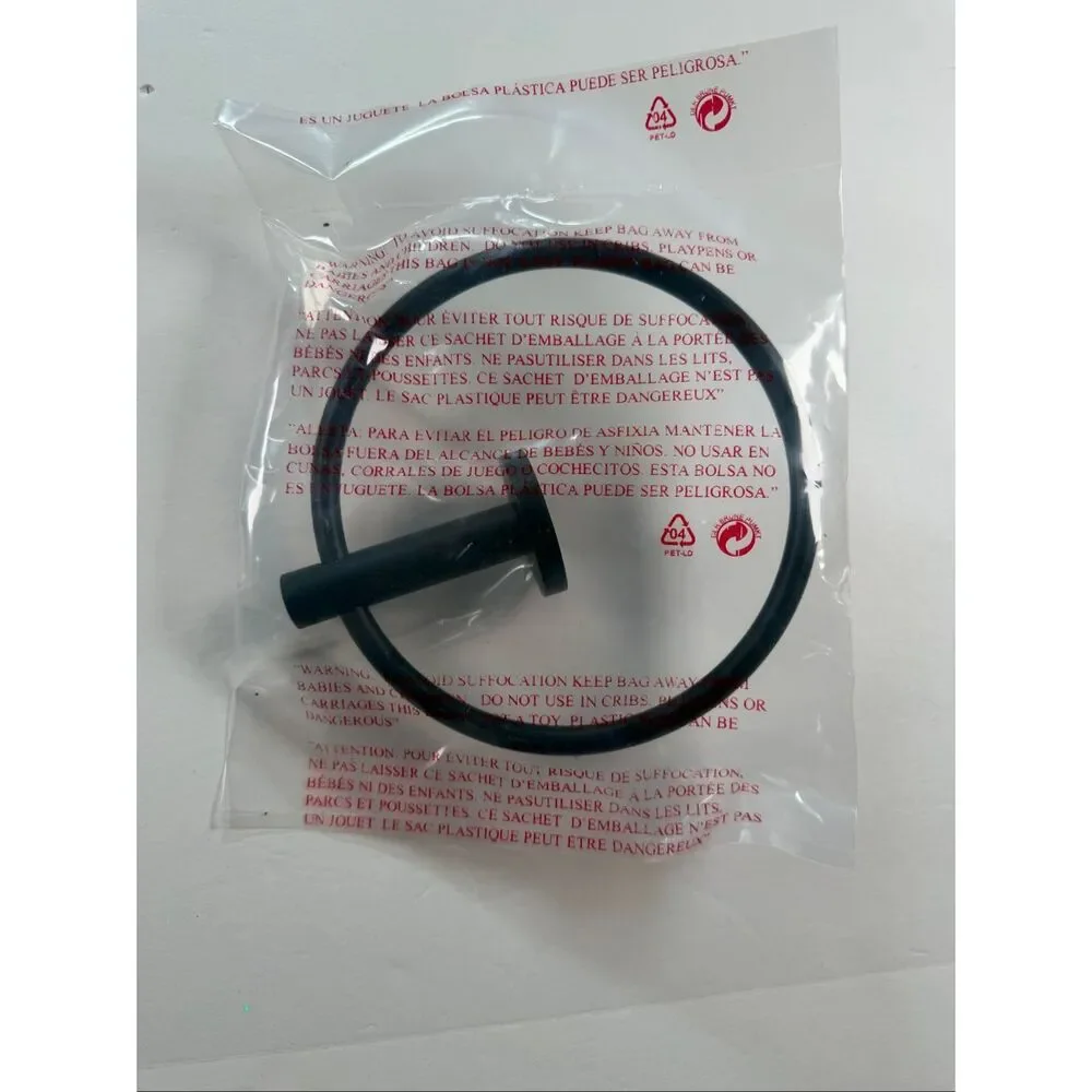 West Elm Modern Overhang Bathroom Hardware Towel Ring Matte Black NIB